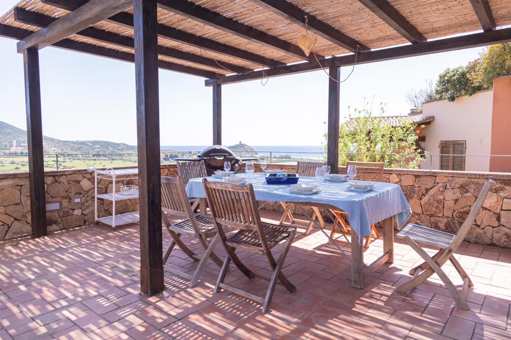 Residenza Del Barone Villa Zoe Chia - Vista Mare Екстер'єр фото